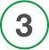 the number three with a circle around it