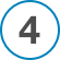 the number four with a circle around it